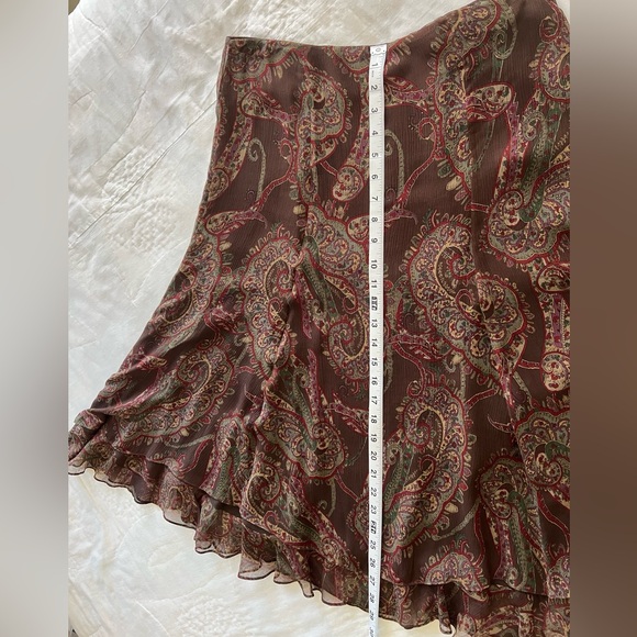 Ralph Lauren Paisley Skirt Size 6 - Picture 7 of 10